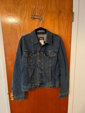 D&G Men's Dark Blue Denim Shirt Jacket. Size L. Made in Italy. Like new